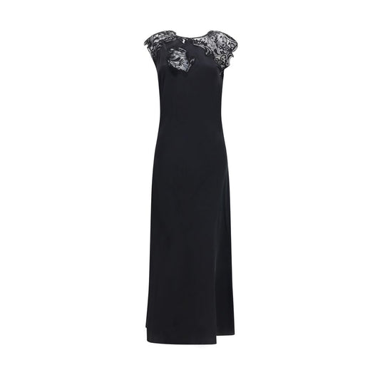 Ferragamo Black Pure Silk Regular Fit Cocktail Dress
