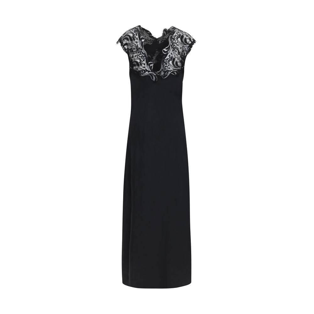 Ferragamo Black Pure Silk Regular Fit Cocktail Dress