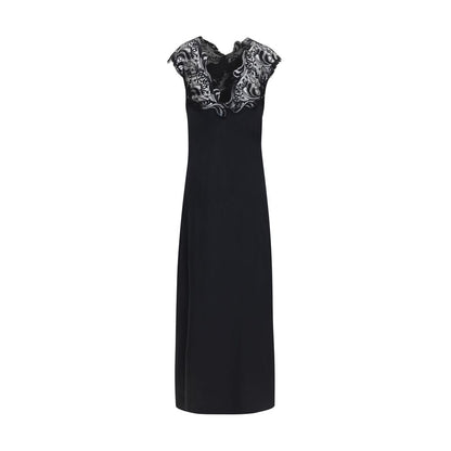 Ferragamo Black Pure Silk Regular Fit Cocktail Dress