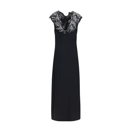 Ferragamo Black Pure Silk Regular Fit Cocktail Dress
