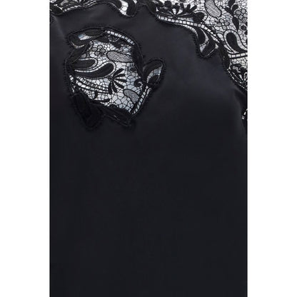Ferragamo Black Pure Silk Regular Fit Cocktail Dress