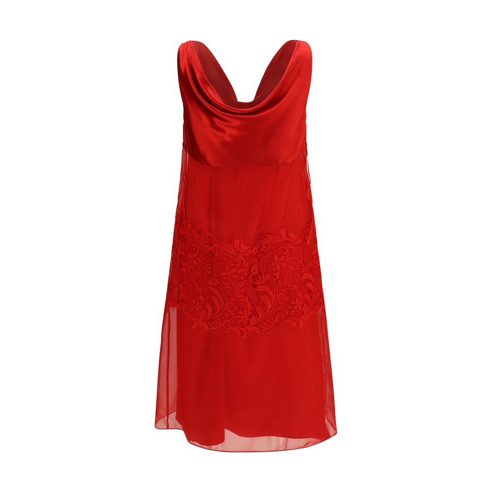 Robe de cocktail en soie rouge Ferragamo Contemporaine