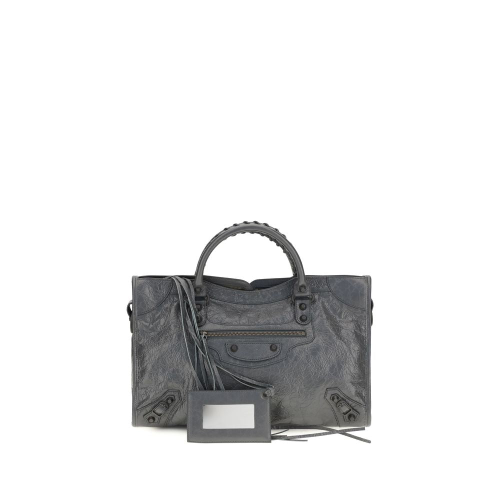 Bolso de mano Balenciaga gris de piel de cordero Ovis Aries Aries