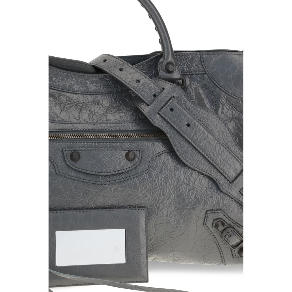Bolso de mano Balenciaga gris de piel de cordero Ovis Aries Aries