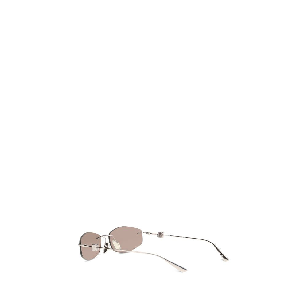 Gafas De Sol Balenciaga De Metal Plateado Diseño Ovalado