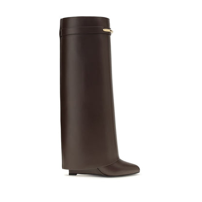 Givenchy Bos Taurus High-Heel Boots - Calfskin and Brown Finish