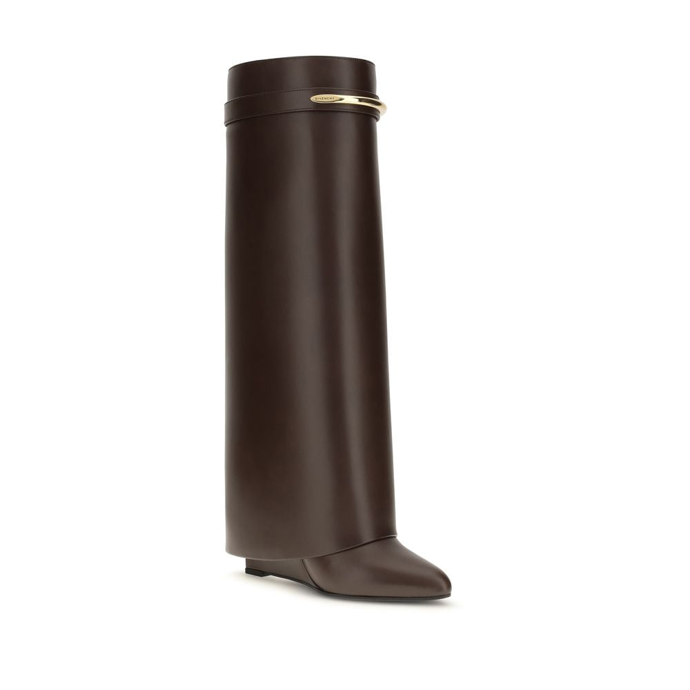 Givenchy Bos Taurus High-Heel Boots - Calfskin and Brown Finish
