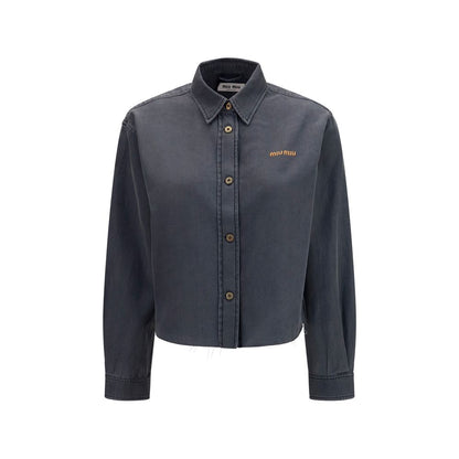 Miu Miu Gray Denim Shirt