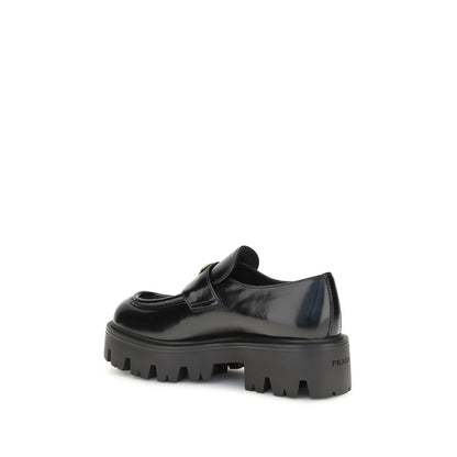 Prada Mocassins à Enfiler Cuir De Veau Bos Taurus Noir Confortables