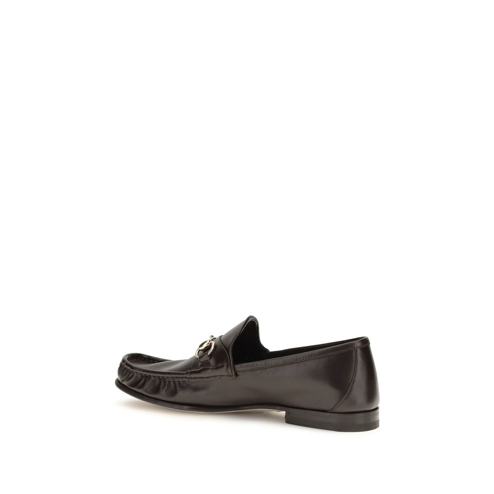 Mocasines sin cordones Gucci de piel de becerro marrón Bos Taurus