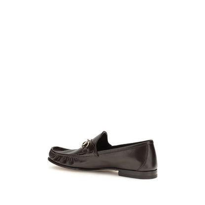 Mocasines sin cordones Gucci de piel de becerro marrón Bos Taurus