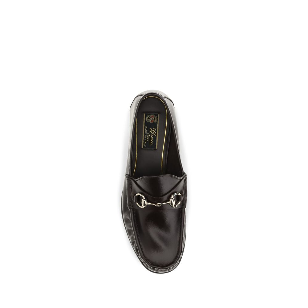 Mocasines sin cordones Gucci de piel de becerro marrón Bos Taurus