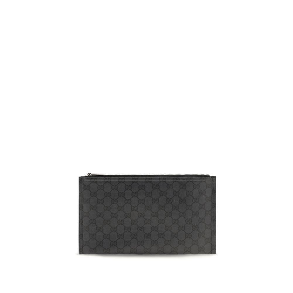 Gucci Black Fabric Clutch Handbag