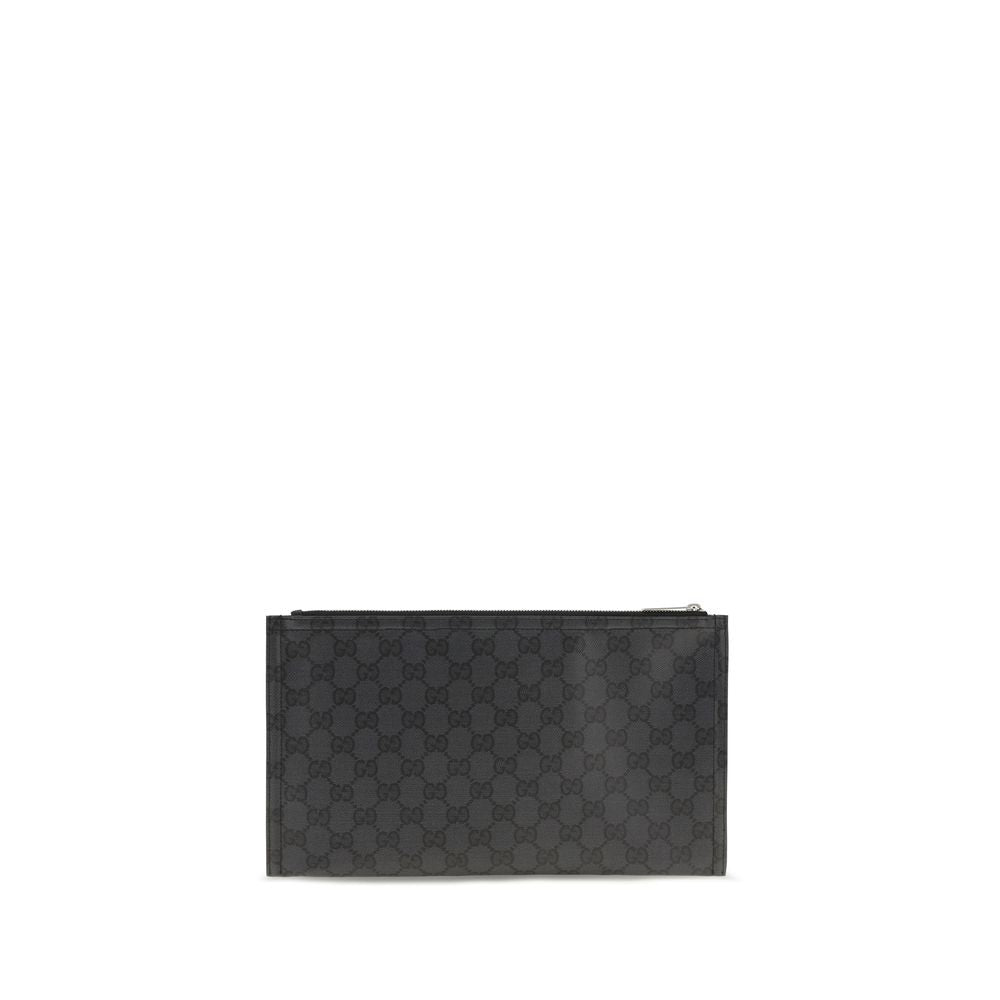 Gucci Black Fabric Clutch Handbag
