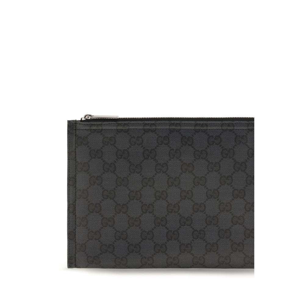 Gucci Black Fabric Clutch Handbag