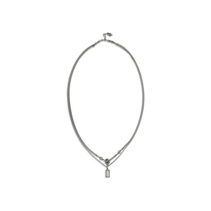 Alexander McQueen Collar de latón plateado