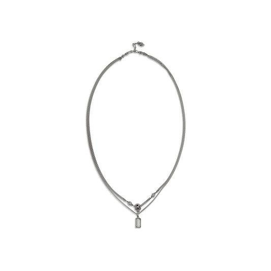 Alexander McQueen Collar de latón plateado