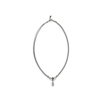 Alexander McQueen Collar de latón plateado