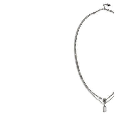 Alexander McQueen Collar de latón plateado