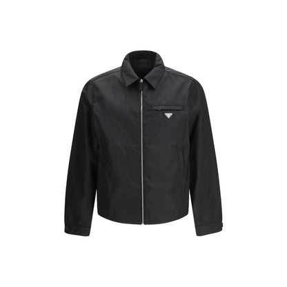 Chaqueta larga Prada de poliamida reciclada negra