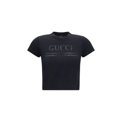 Camiseta Gucci De Algodón Negro De Tejido Suave Y Ligero
