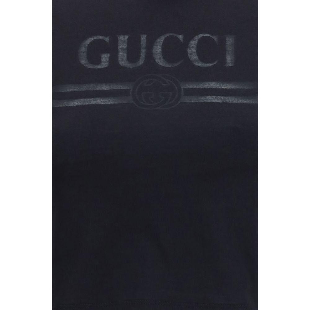 Camiseta Gucci De Algodón Negro De Tejido Suave Y Ligero