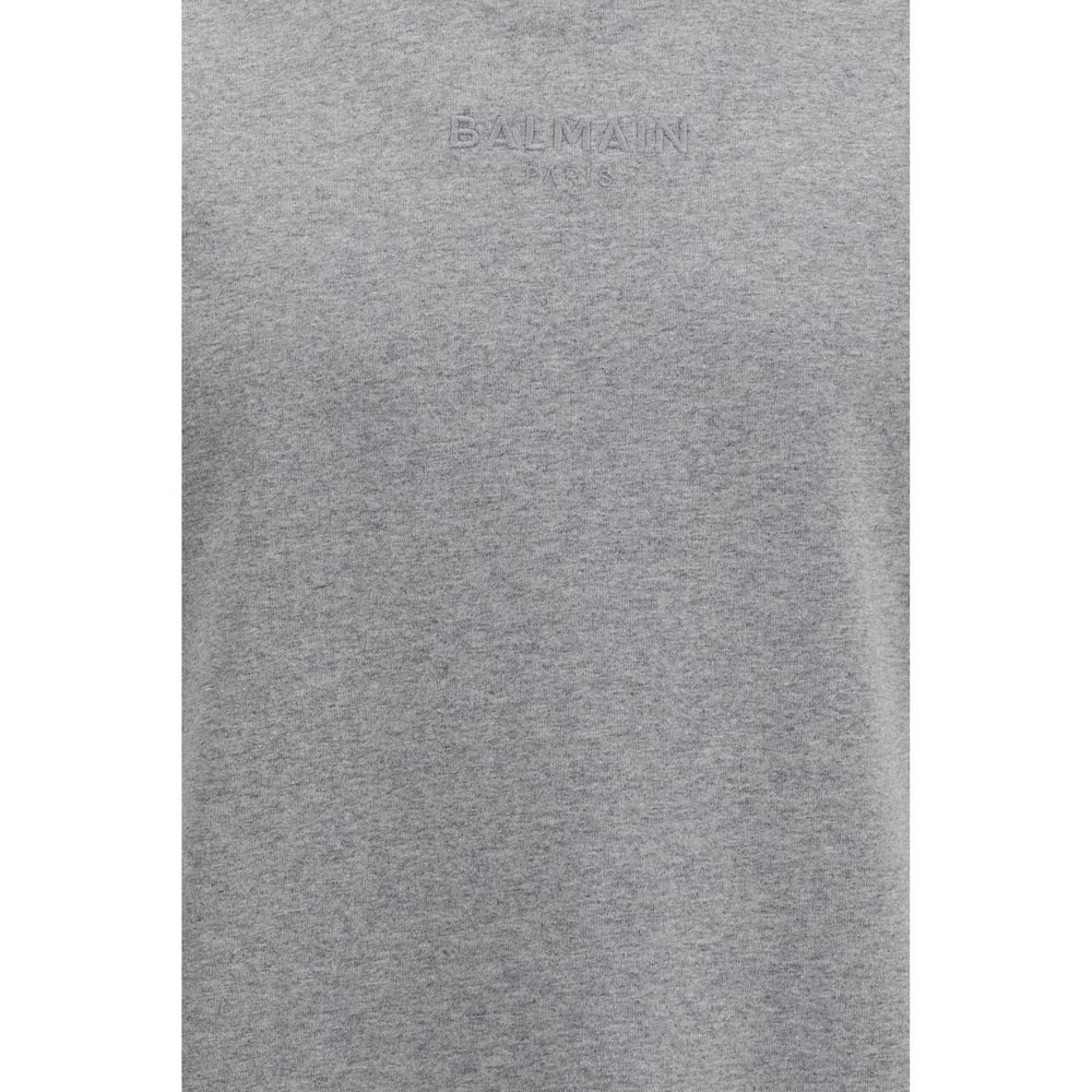 Camiseta Balmain de algodón gris