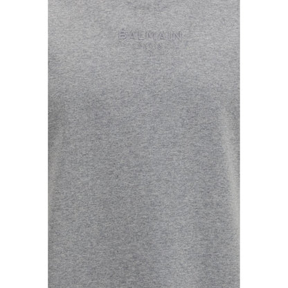 Camiseta Balmain de algodón gris