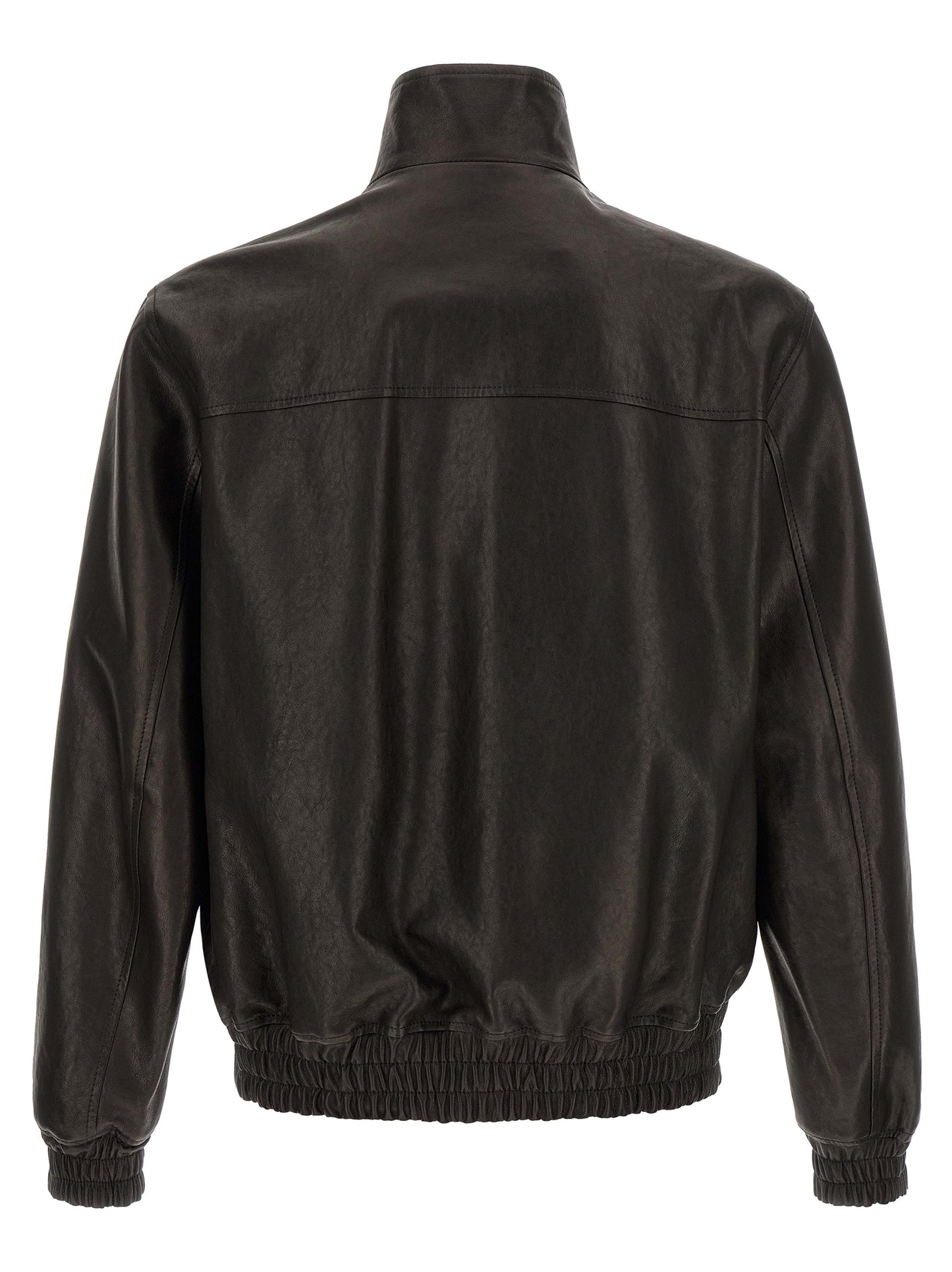 Chaqueta de piel de becerro negra Valentino Garavani