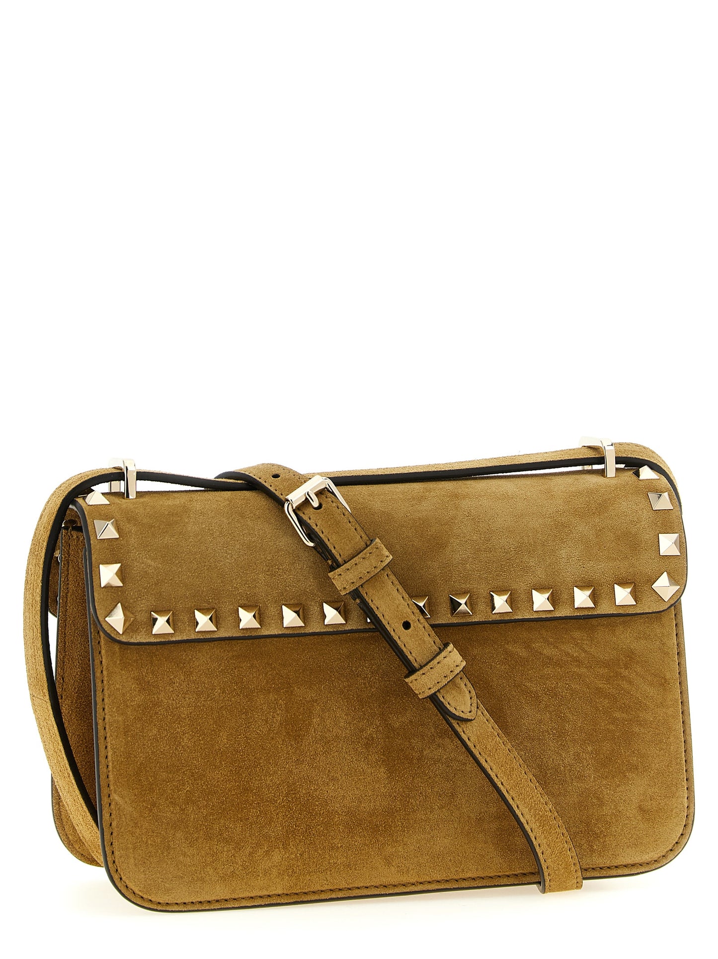 Bolso cruzado Valentino Garavani de piel de becerro beige
