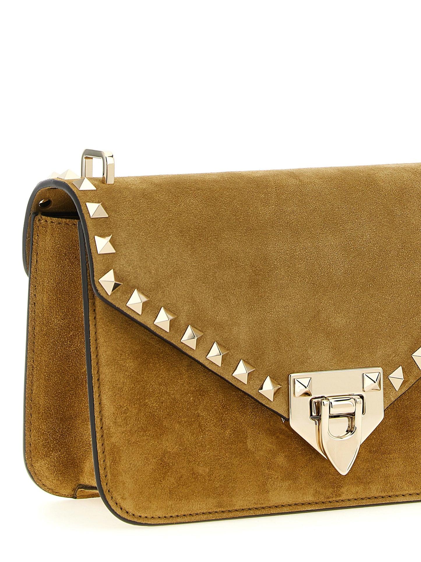 Bolso cruzado Valentino Garavani de piel de becerro beige