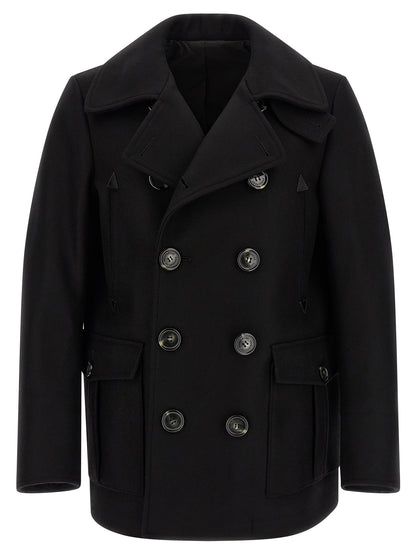 Abrigo Dsquared² De Lana Negra Protección Constante