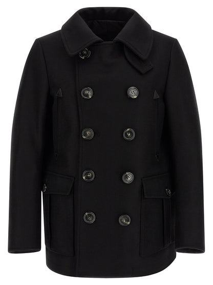 Abrigo Dsquared² De Lana Negra Protección Constante