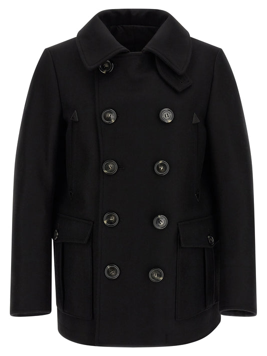 Abrigo Dsquared² De Lana Negra Protección Constante