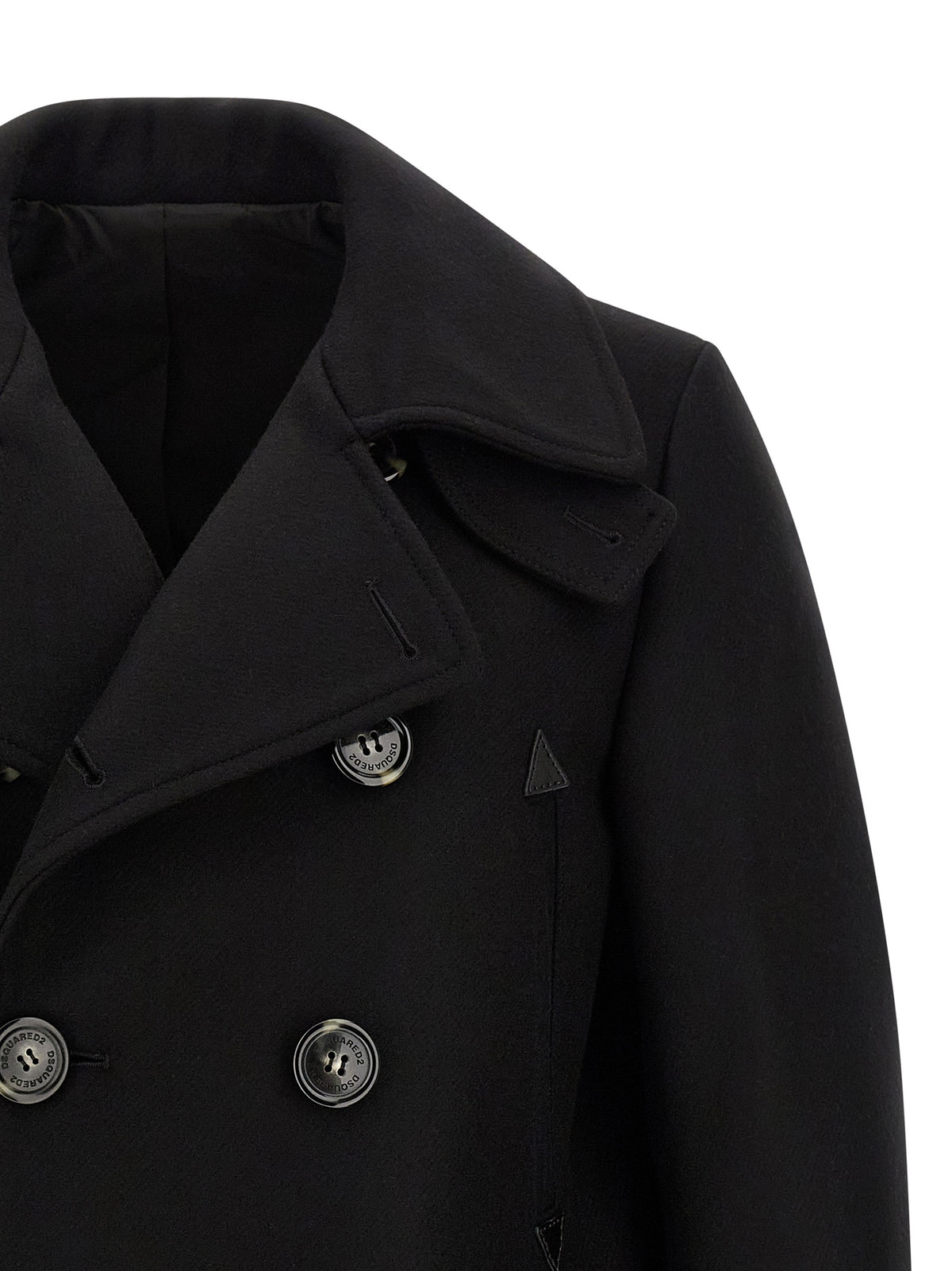 Abrigo Dsquared² De Lana Negra Protección Constante