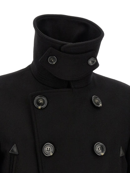Abrigo Dsquared² De Lana Negra Protección Constante