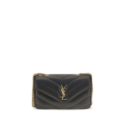 Sac à bandoulière Saint Laurent en agneau noir Ovis Aries Aries
