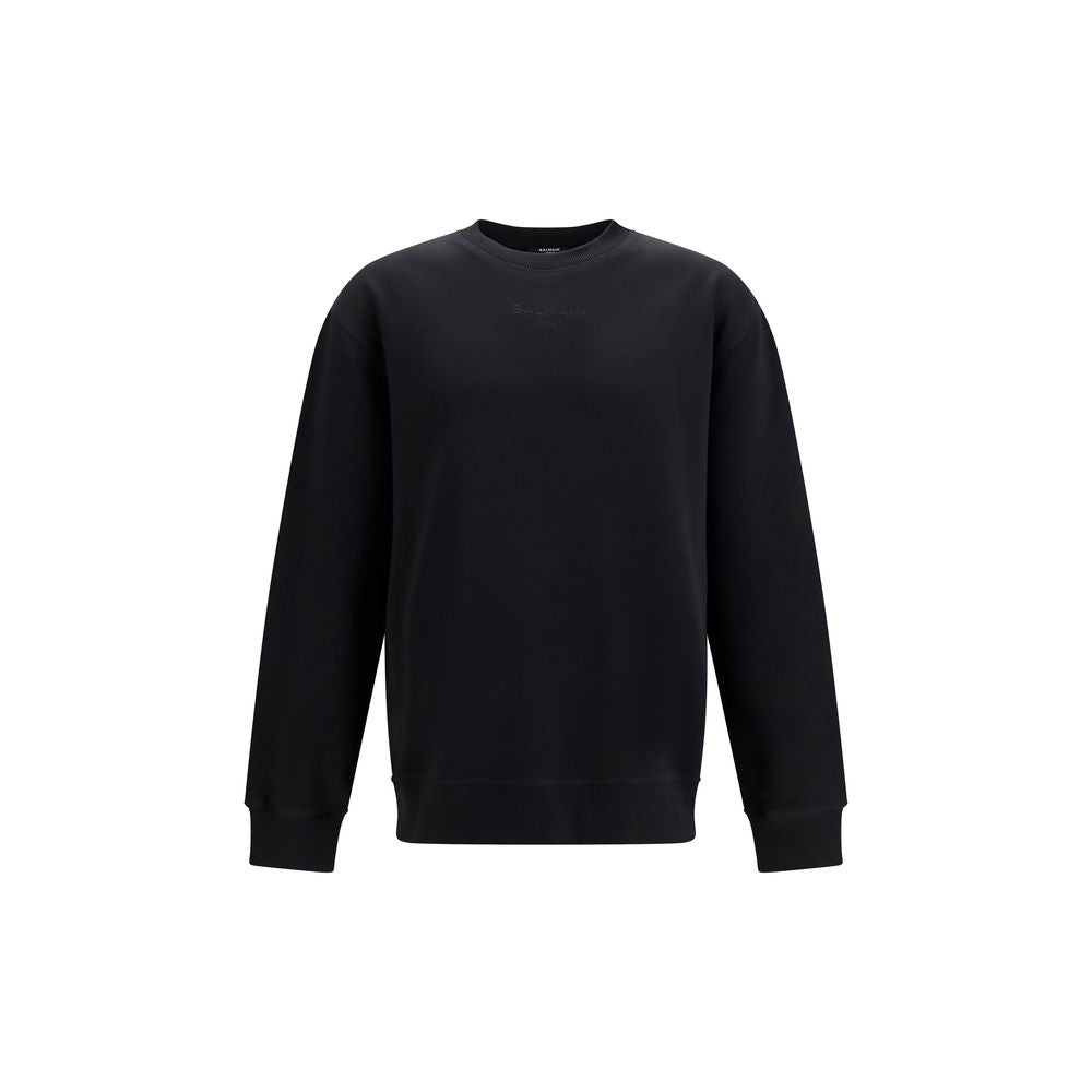 Sudadera Balmain de algodón negra