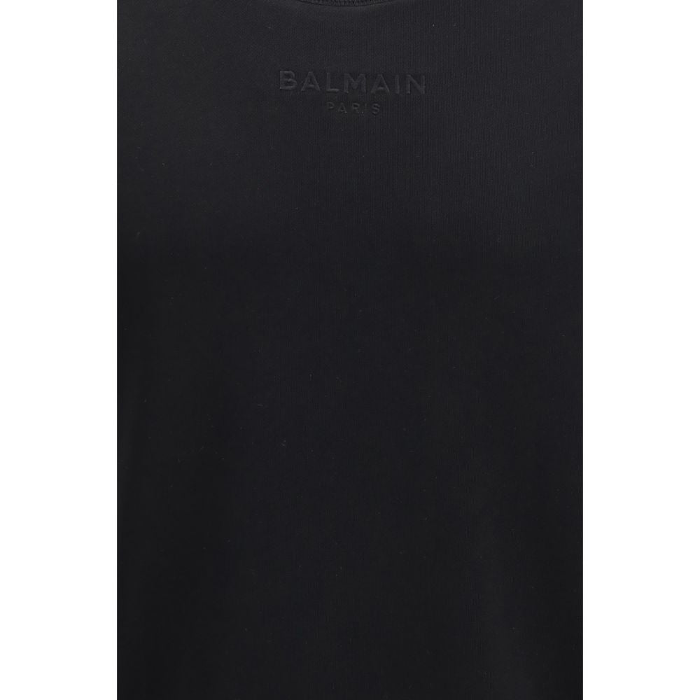 Sudadera Balmain de algodón negra