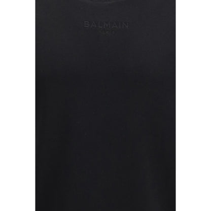 Sudadera Balmain de algodón negra