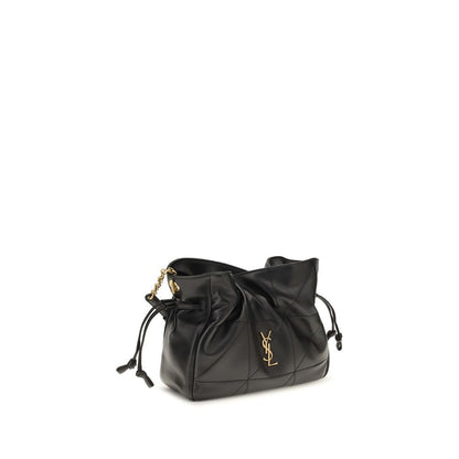 Bolso de mano Saint Laurent negro de piel de cordero Ovis Aries