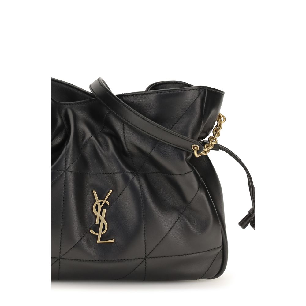 Bolso de mano Saint Laurent negro de piel de cordero Ovis Aries
