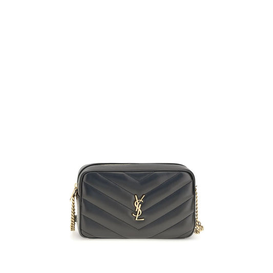 Bolso de hombro Saint Laurent negro de piel de cordero Ovis Aries Aries