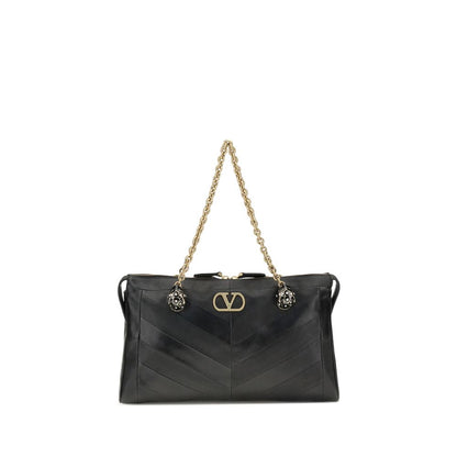 Bolso de hombro Valentino Garavani negro de piel de cordero Ovis Aries Aries