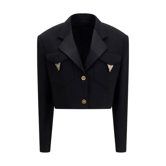 Blazer de lana negro Versace Oves Aries