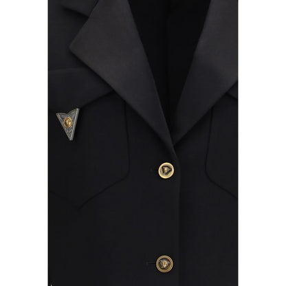 Blazer de lana negro Versace Oves Aries