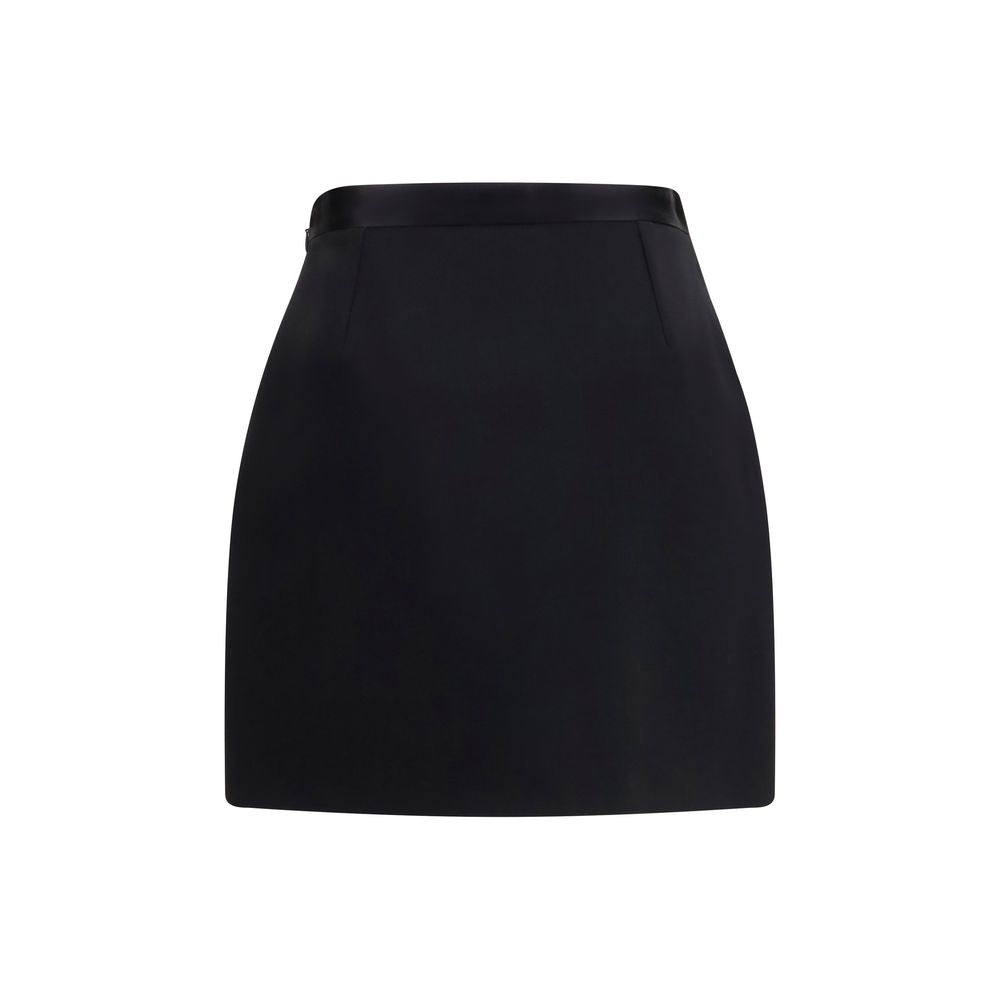 Minifalda Versace negra de lana con motivo Aries
