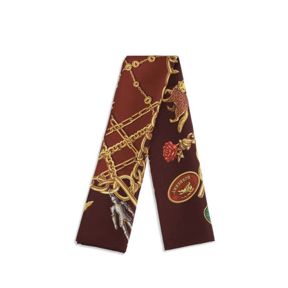 Burberry Pañuelo De Seda Ligero En El Color Bordeaux