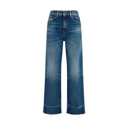Vaqueros Chloé De Algodón Con Corte Botamanga Y Acabado Azul