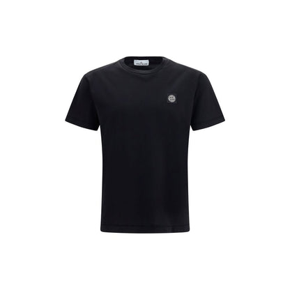 Camiseta Stone Island De Algodón Negra De Corte Regular